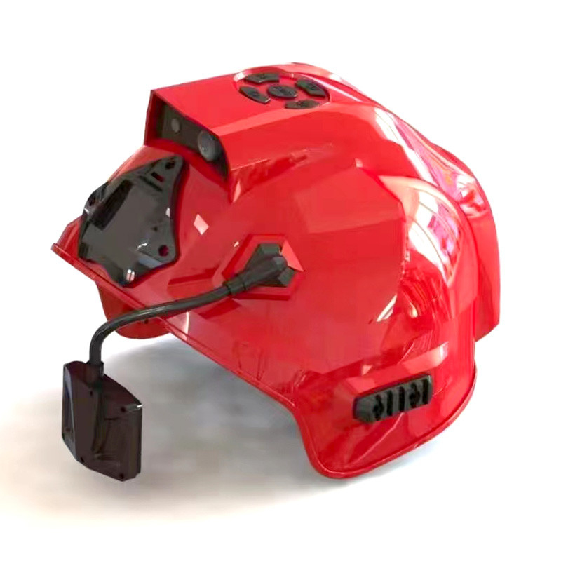 802.11b/g Protocol Firefighter Rescue Helmet Sensor de Imagem Térmica Com Cartão TF de 64GB e Capacidade de Armazenamento