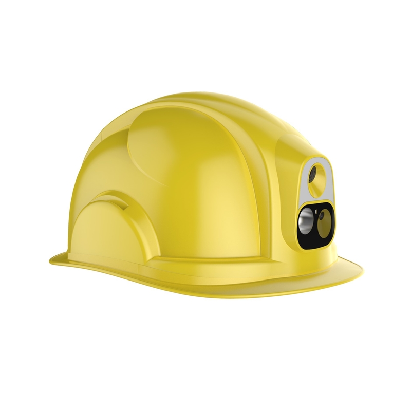 Hardhat de rastreamento de GPS 4G robusto para o local de construção Rango de foco de 0,5 m a infinito -20 ° C a 60 ° C