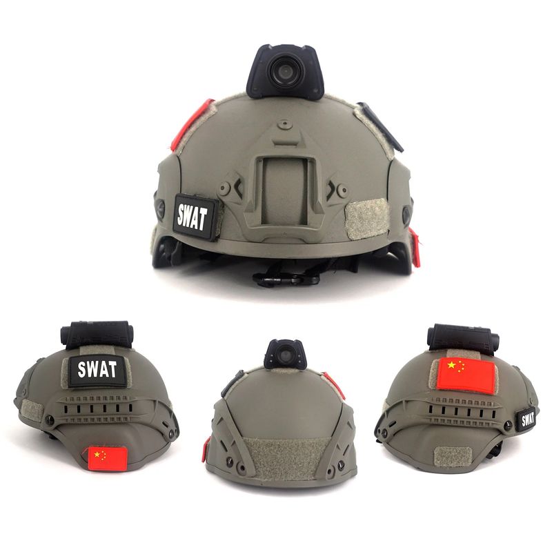 2.4 GHz GPS Câmera de capacete Transmissão ao vivo 3600mAh Para tropas