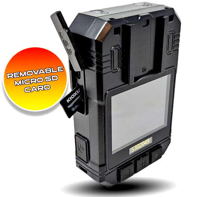 Gravador de vídeo de resolução 4K Câmera de segurança DVR Display de 2 polegadas com LED SOS LED Vermelho E Azul
