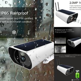visão noturna mega dos pixéis da câmara de segurança 1080P 2 solares de 4G Wifi com função do IR
