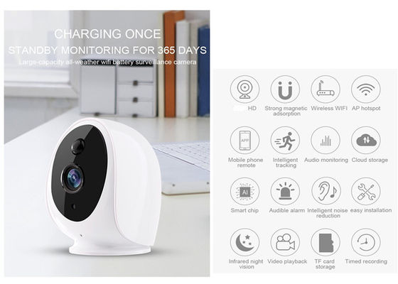 Câmara de segurança 3400mA do diodo emissor de luz Wifi de Hi3518E SoC PIR Sensor 3IR